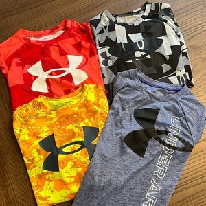 4-pack boys L Under Armour performance shirts